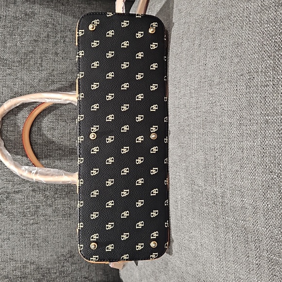 Dooney & Bourke Domed Signature Leather Satchel - Picture 4 of 10